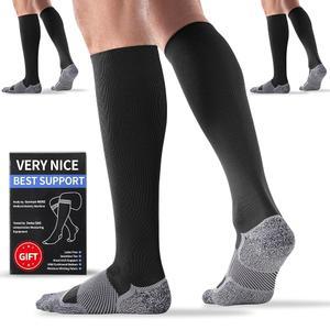 남성용 Bbfrey 의료용 압박 양말 20-30mmHg (3켤레) - 하루 종일 착용, 통증 완화, 순환을 위한 최고의 지지력