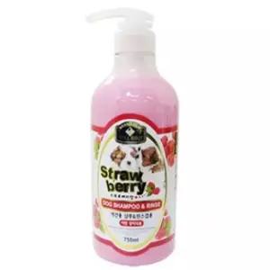 고품질 민감한 어린 강아지 딸기향 750ml 샴푸겸용 린스 강아지린스 (W90FFCB)