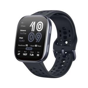 Amazfit Bip 6 스마트 워치 46mm, 14일 배터리, 1.97인치 AMOLED 디스플레이, GPS 및 무료 지도, AI, 블루투스 통화 문자, 건강, 피트니스 수면 트래커, 140개 이상의 운동 모드, 5개의 ATM 방수, 블랙