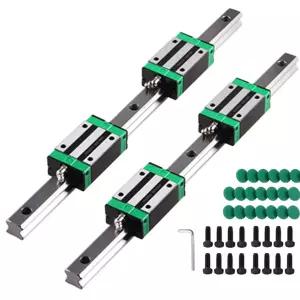 DIY CNC 라우터 선반 밀을 위한 선형 가이드 레일 2 X HGR 20-200mm 슬라이드 베어링 블록 4 가이드웨이