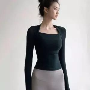 WL 필라테스 요가 헬스 다양한 운동 스퀘어 긴팔티 가벼운 시원한