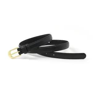 TBZ 블랙 소가죽 여성 포인트 벨트 S-3 깔끔한여성벨트