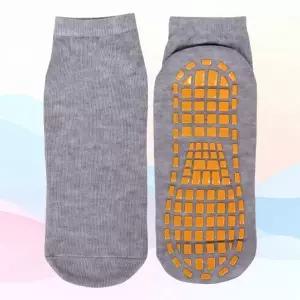 WL 논슬립 요가 양말 필라테스 미끄럼방지 옐로우 그레이