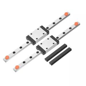 uxcell 2pcs MGN7 150mm 선형 가이드 레일 슬라이딩 캐리지 블록 베어링 강철 및 플라스틱 미니 DIY 3D