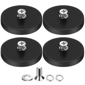 DIYMAG 4Pcs 고무 코팅 긁힘 방지 마운팅 자석 접착력 30LBS 네오디뮴 M5 나사 스터드 포함 강력한 라이트