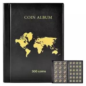 300 포켓 동전 디스플레이 보관 케이스 수집 용품 용 슬리브 주최자 상자 돈 통화 분기