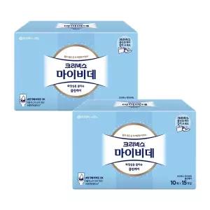 크리넥스 마이비데 클린케어, 10매, 15입, 2개(300매)