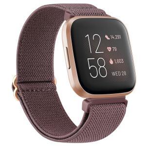 Fitbit Versa 1 2 Lite 용 나일론 루프 스트랩 스마트 시계 탄성 밴드 교체 소프트 통기성 스포츠 벨트 Cor