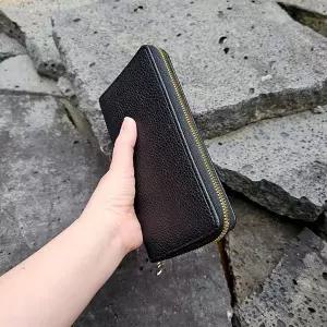 [셀러에이드]블랙 장지갑 지퍼 클러치