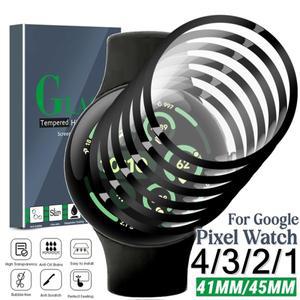 1/5개 3D 곡면 스크린 보호필름 구글 픽셀 워치 4 3 2용 소프트 방스크래치 필름 41MM 워치2용
