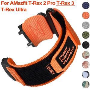 Huami Amazfit T-rex 2 3 용 나일론 루프 스트랩 Pro T Rex Tyrannosaurus Smartwatch 스포츠 팔찌 울트라