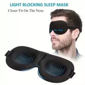 1pc 남녀공용 수면 마스크 3D 빛 차단 눈 편안한 폴리에스테르 엎드린 자세 및 옆으로 자는 이상적 안대