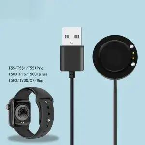 스마트워치 충전기 안정적인 도크 스탠드 크래들 브래킷 T500 프로 USB 충전 케이블 호환 거치대 전원