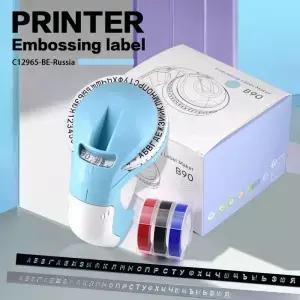 러시아 휠 9mm Dymo 3D 리필 B90 TPL 자체 접착 프린터 12965 OMEGA 엠보싱 라벨 메이커 타자기와 유사