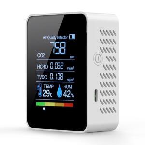 공기 모니터 CO2 HCHO TVOC 온도 습도가 있는 감지기 가정 호텔 사무실 차량용