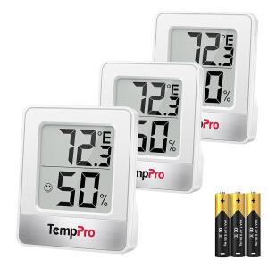 TempPro TP49 3피스 디지털 습도계 실내 미니 온도 습도 모니터 야외 관측소 이전 ThermoPro