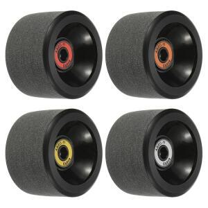 파티킬 65mm 78A 롱보드 휠, ABEC-11 베어링, 스케이트보드용 소프트 크루저 휠 스트리트 4팩, 스케이트보드 PU 프로스팅, 블랙
