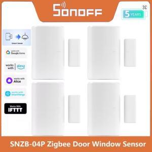 SONOFF SNZB-04P 지그비 도어 윈도우 센서 로컬 스마트 장면 연동 탬퍼 알람 홈 시큐리티 Alexa  Google Ho
