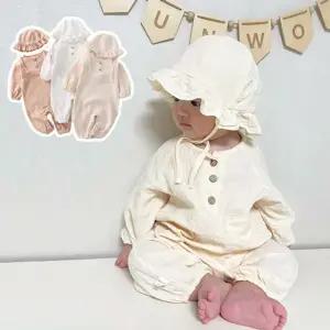지짐이 유아 외출 아동 아기 아가 신생아 모자세트 면 긴팔우드  [mEB502C]