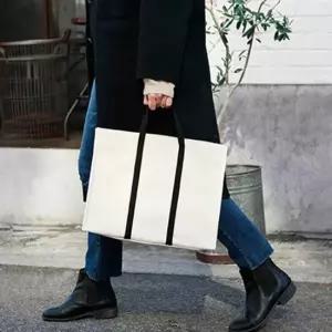 캔버스 경량 스퀘어 토트백 데일리 대학생 직장인 가방 여성토드백 여성토트백