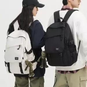 [가방] 가방 깔끔한 학생 디자인 남성 여성 캐주얼 백팩 포켓 블랙 보리 신학기