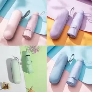 [가방] 마카롱 여성 답례품 우산 5단 양산 접는 고급 우산 경량 양우산 캡슐
