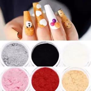 네일아트 대용량 벨벳 글리터 15g + 글리터스푼 6종 따뜻한느낌글리터 (WB472C9)