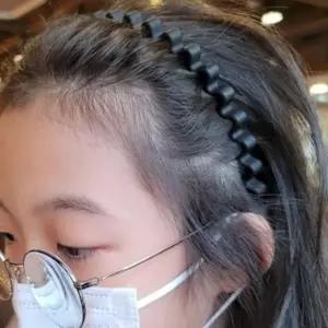 [MENQYTD766]머리띠 물결 지그재그머리띠 기본 검정