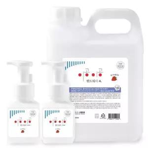 이공이공 핸드워시 딸기향 4L 1개+300ml 본품 2개