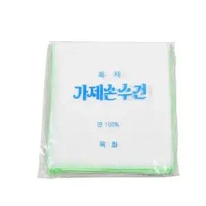 (옵션 34X35 10매1세트)주방수건 얇은수건 면손수건 거즈수건 가벼운수건 가제수건 10매 1세트