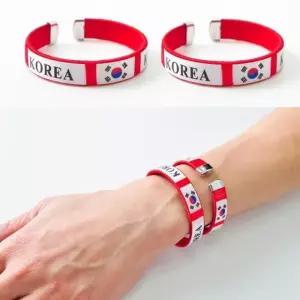 [이츠유_66]태극기팔찌(2개입) 연극 축구응원 응원팔찌