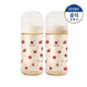 그린핑거 베베그로우 PPSU 동백꽃 디자인트윈팩280ml 노꼭지)