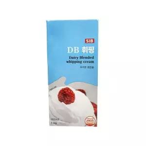 SIB 선인 DB휘핑크림 1L 1개입 무가당 컴파운드크림 냉장포장