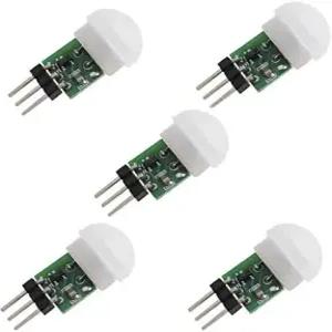 기크스토리 5PCS HCSR312 AM312 미니 파이로일렉트릭 적외선 PIR 인체 센서 모듈 본체 모션 자동 감지기 DC