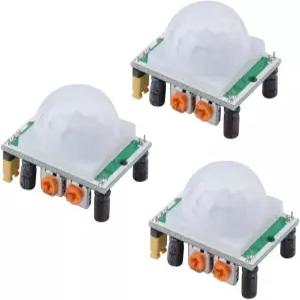 KEAcvise 3피스 HCSR501 PIR 모션 센서 모듈 아두이노 및 라즈베리 파이용 인체 적외선 감지기 4.520V DC