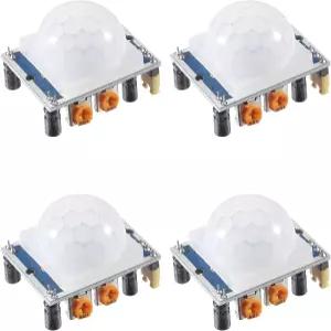 라즈베리 파이 마이크로컨트롤러 프로젝트용 Dorhea 4Pcs HCSR501 Pir 모션 적외선 인체 센서 모듈 감지