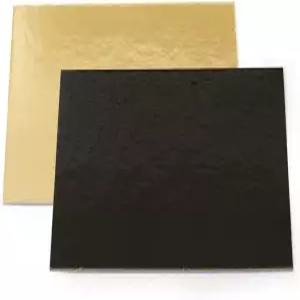 데코라 케이크 접시 30 x 40cm 골판지 골드/블랙