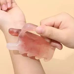 고품질 BS 웨이브형 바디괄사 머리 두피 마사지 승모근 림프순환 지압 마사지기 미니괄사 WFME5J5
