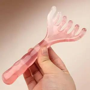 고품질 BS 포크형 두피괄사 얼굴 머리 바디 마사지 승모근 림프순환 지압 마사지기 바디괄사 WFME5J6