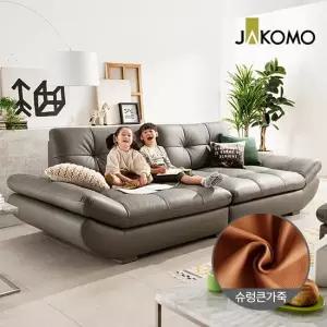 자코모 버블리 스윙 4인 기능성 슈렁큰 천연면피 소가죽 소파