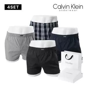 [Calvin Klein][4장세트] 캘빈클라인 남성속옷 CK 코튼 트렁크 4장+선물세트 NB4006