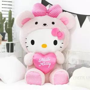 헬로 키티 인형 자이언트 키티 핑크하트 베어 100cm