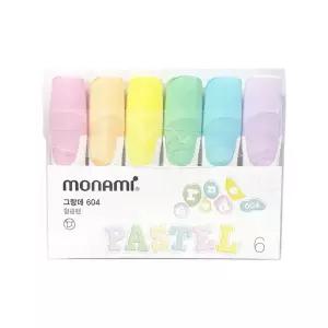 모나미 그랑데 604 형광펜 6색세트