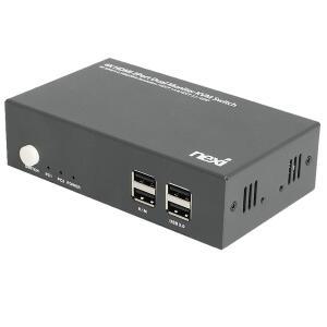 [NEXI] 넥시 4K HDMI 2포트 듀얼모니터 KVM스위치 (hdmi케이블 포함) NX1185 (NX1185)