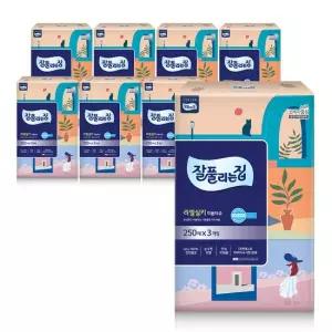 잘풀리는집 리얼실키 미용티슈 250매 x 3입 x 8팩