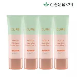 [김정문알로에] 큐어 리알로에 워터 카밍 톤업 선크림 40g 4개