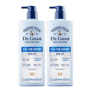 닥터그루트 스칼프솔루션 쿨멘솔 샴푸 700ml x 2개
