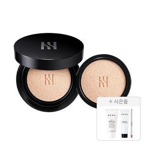 헤라 블랙쿠션 파운데이션 본품15g+리필15g 17C1, 1개+증정(UV프로텍터 멀티디펜스 SPF50+PA4+ 15ml+리프레싱 클렌징 폼 50g+스컬프트 립 컨실러 0.4g 각 1개 (총 3개)