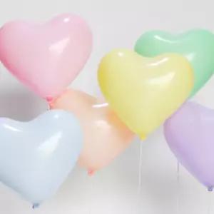 30cm(100개) 마카롱 파스텔 하트 풍선 모음 생일 이벤트 파티 행사 대용량 풍선 장식 용품 소품
