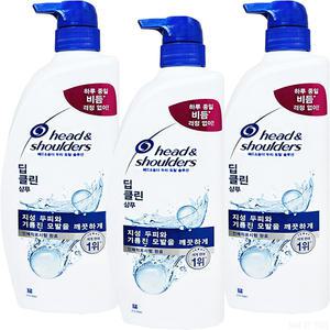 헤드앤숄더 딥 클린 샴푸 850ml 3개